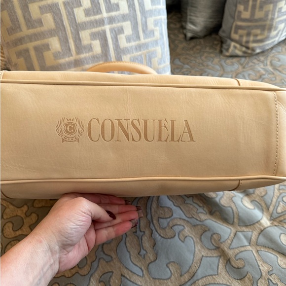 Consuela Cream Travel Bag with Colorful Accents - Picture 7 of 9